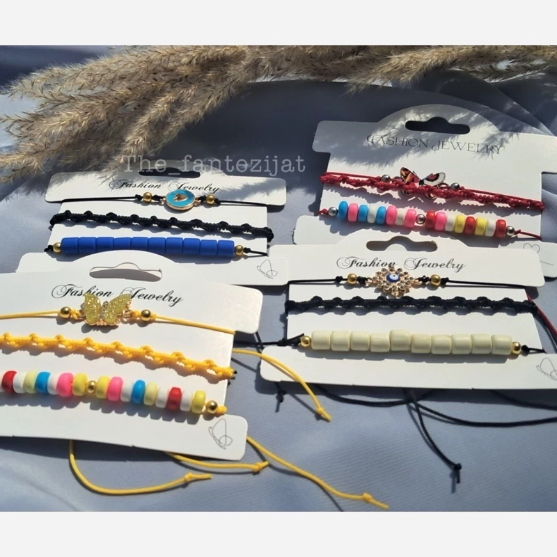 دستبند نخی پک 3 عددی